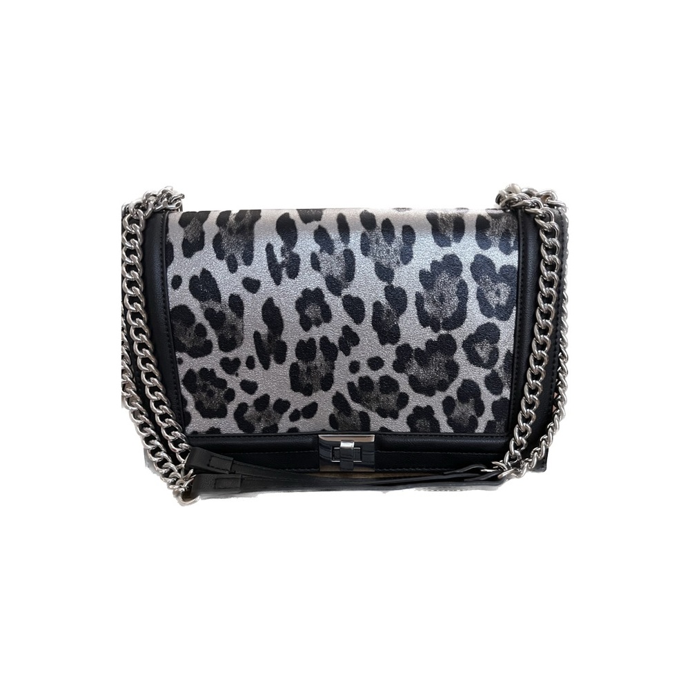 INC Handbag. Black/Silver/Leopard Print.